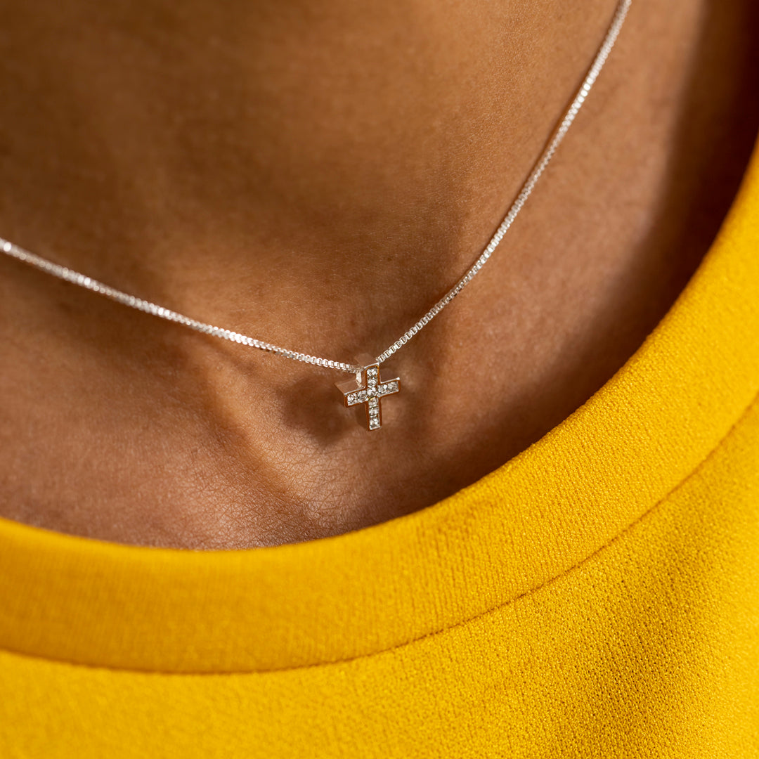 Cross charm necklaces for dainty jewelry
