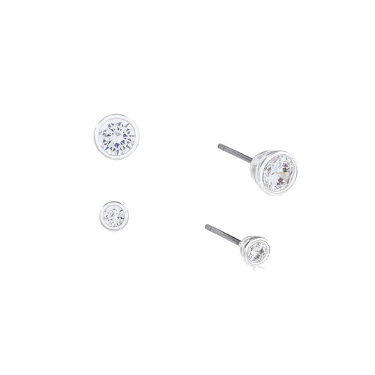 Diamondette earrings combo with minimalist earring set