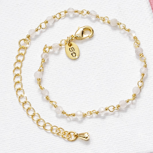 Gold Crystal Chain Bracelet