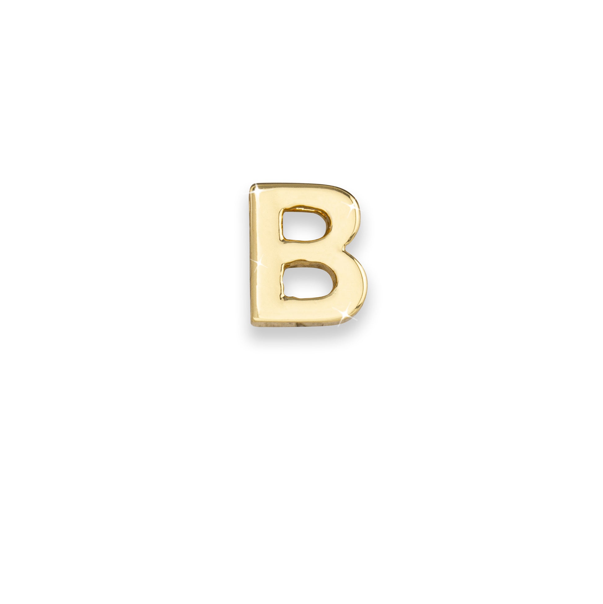 Gold letter B monogram charm for necklaces & bracelets