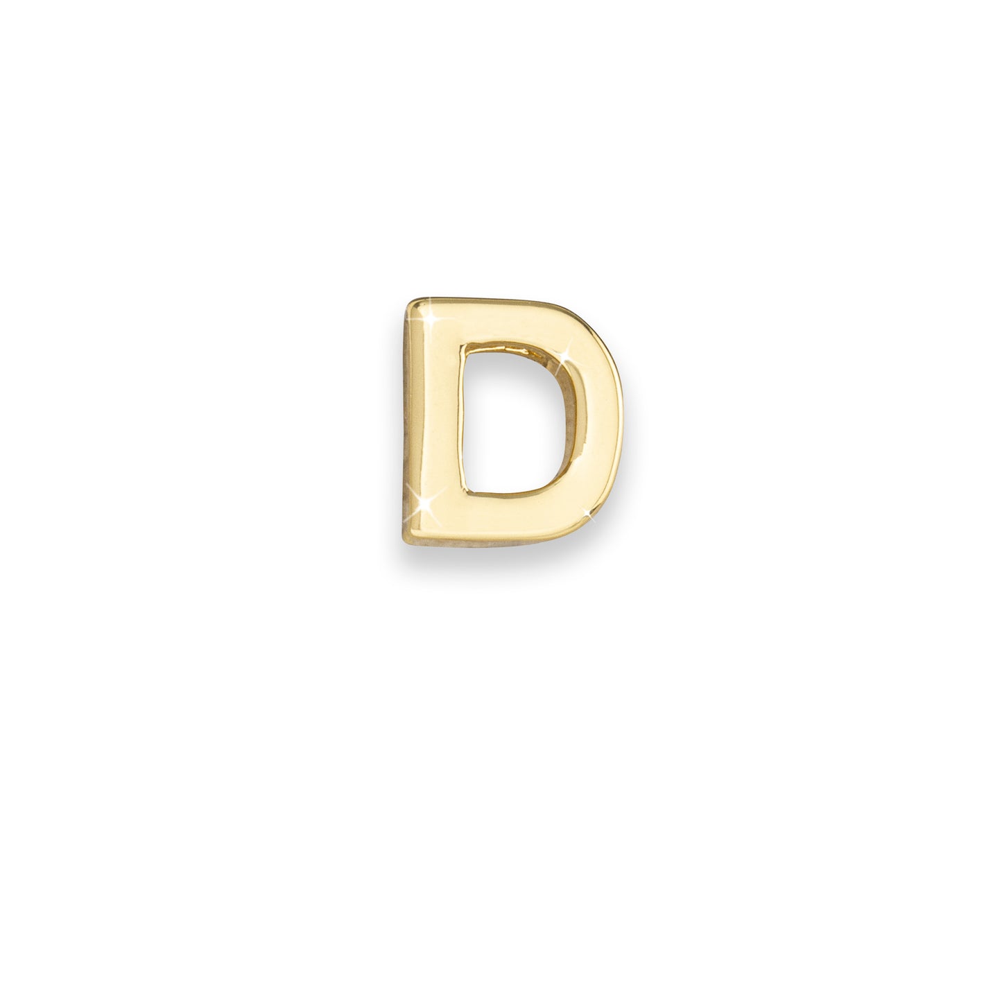 Gold letter D monogram charm for necklaces & bracelets
