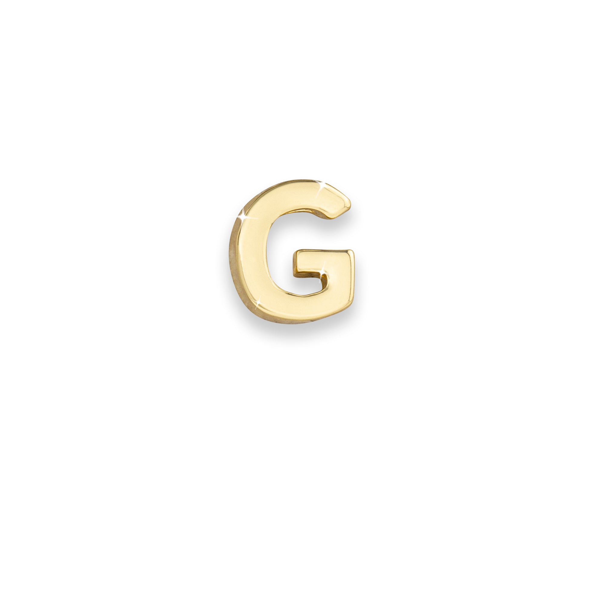 Gold letter G monogram charm for necklaces & bracelets