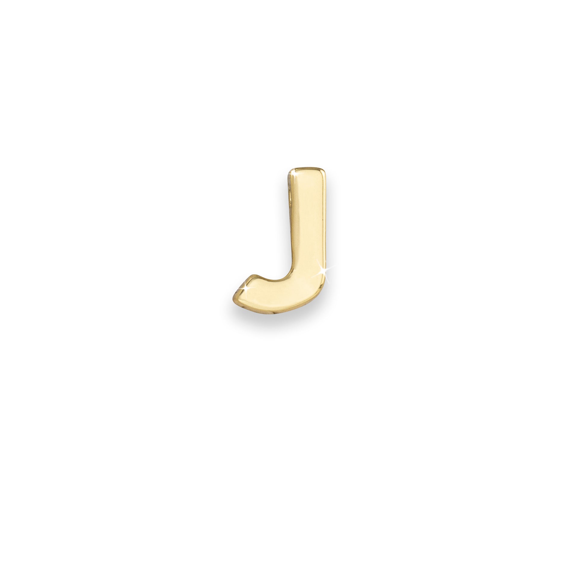 Gold letter J monogram charm for necklaces & bracelets