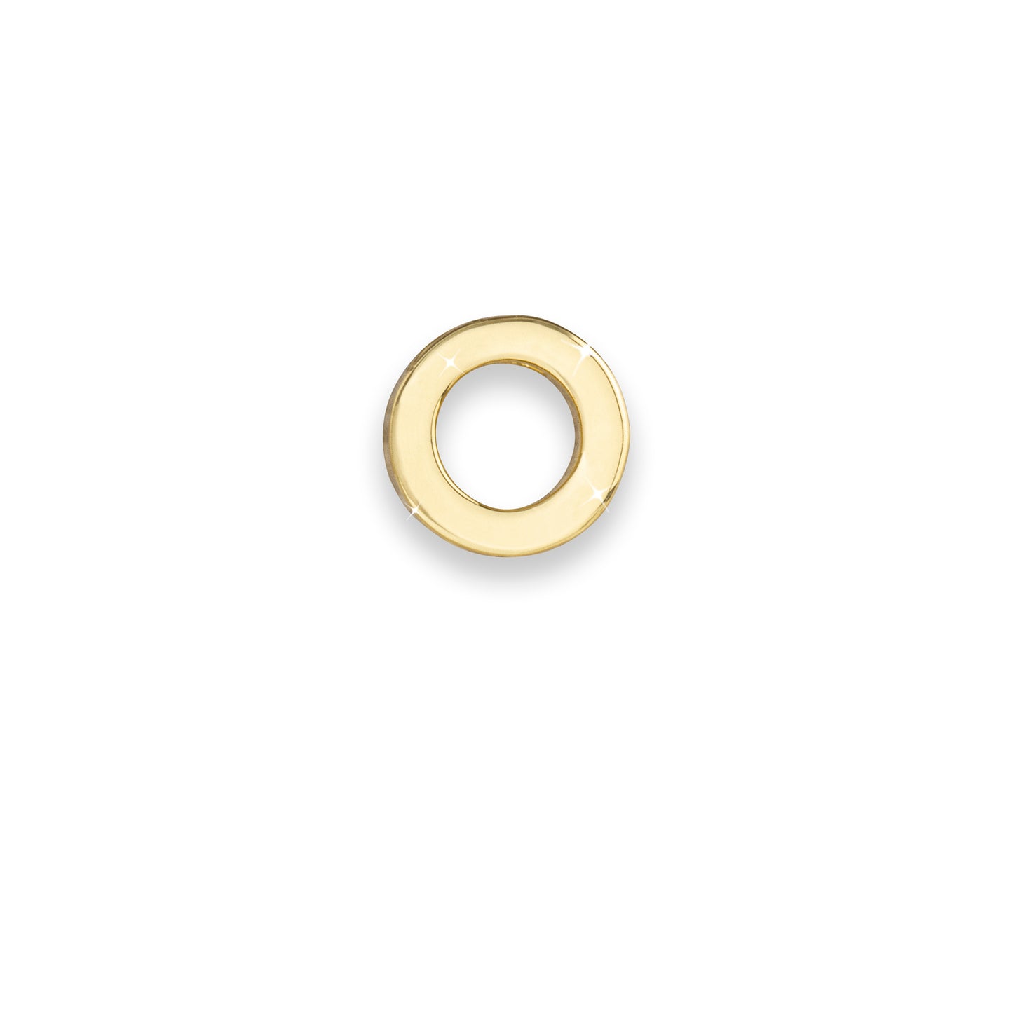 Gold letter O monogram charm for necklaces & bracelets
