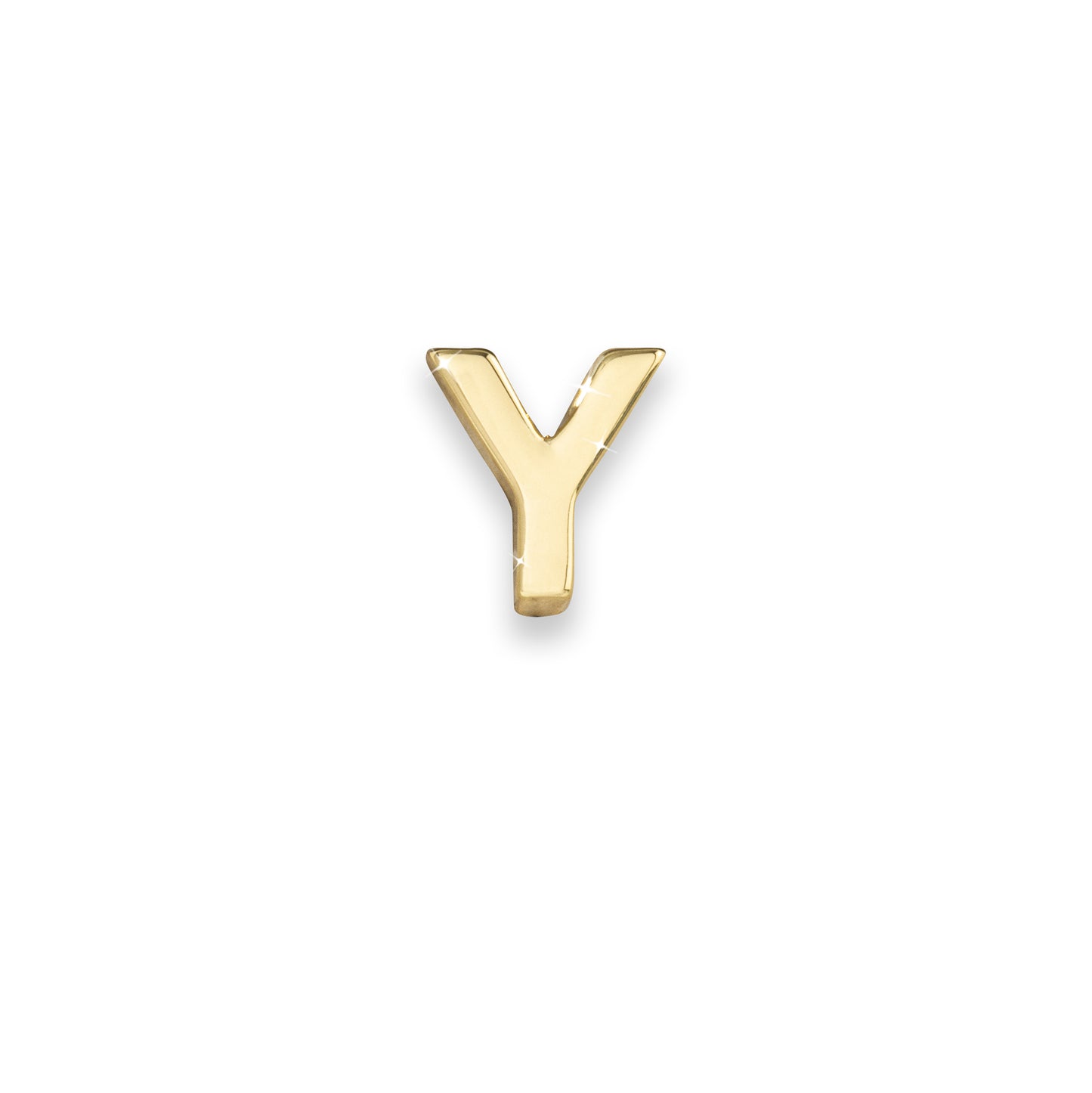 Gold letter Y monogram charm for necklaces & bracelets