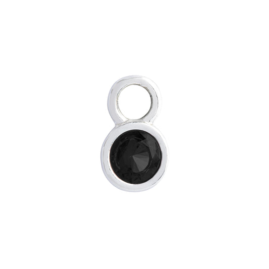 Onyx charm for necklaces and bracelets in minimalist jewelry 