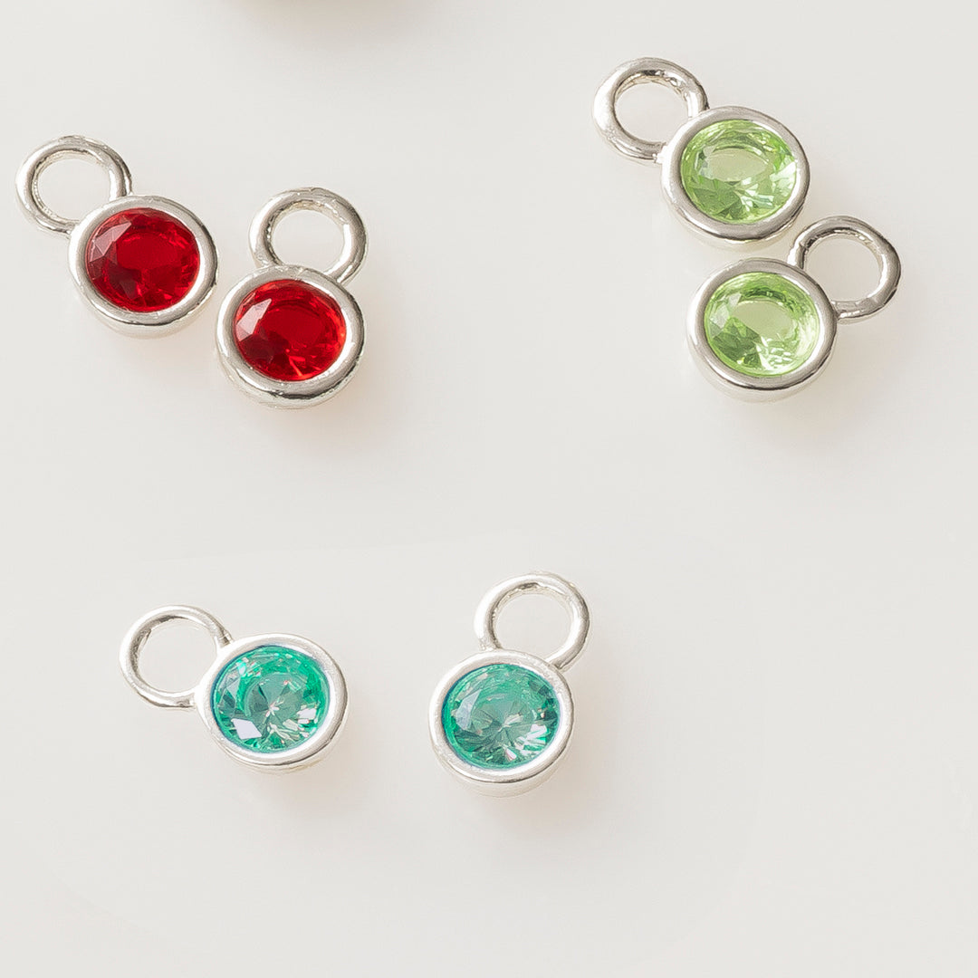 Birthstone charm crystals for necklaces and bracelets