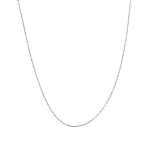 Silver rope chain necklace for layered jewelry