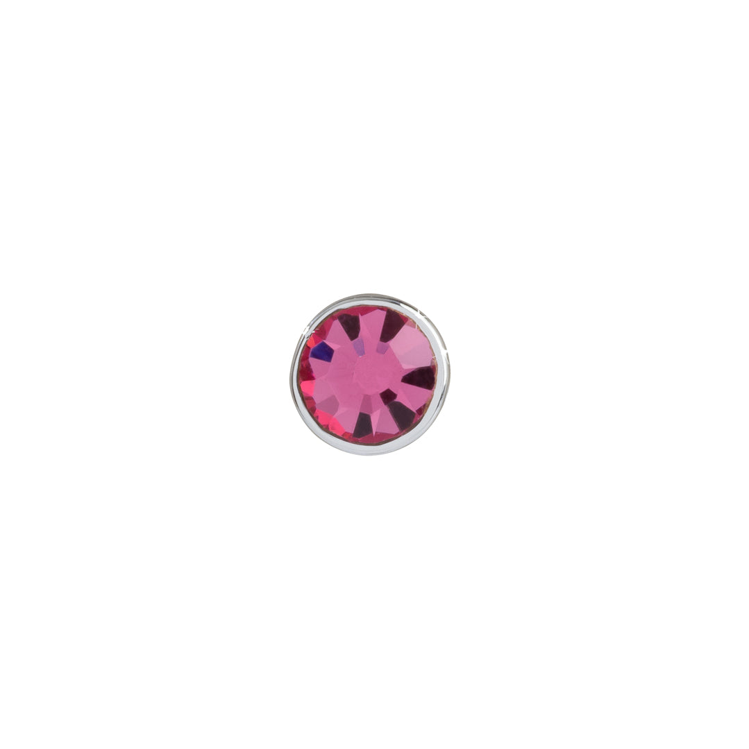 Pink charm for necklaces & bracelets in October birthstone