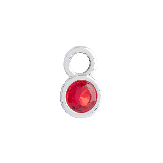 Ruby charms for necklaces & bracelets in July birthstone