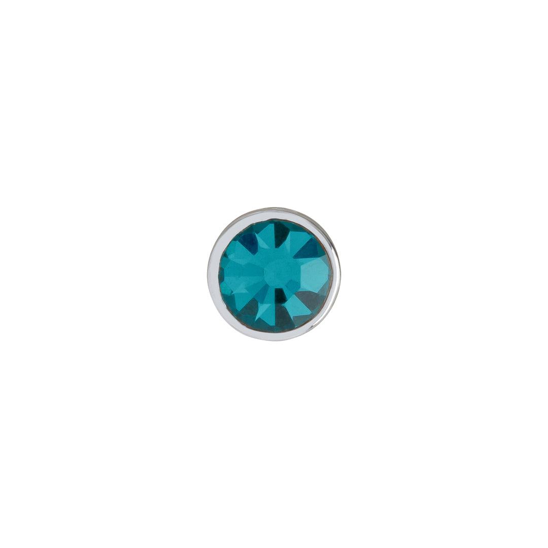 Teal zircon jewelry charms for necklaces and bracelets