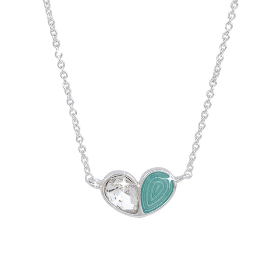 Contemporary Heart Necklace and Earring Set