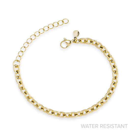 Textured Link Chain Bracelet - WR